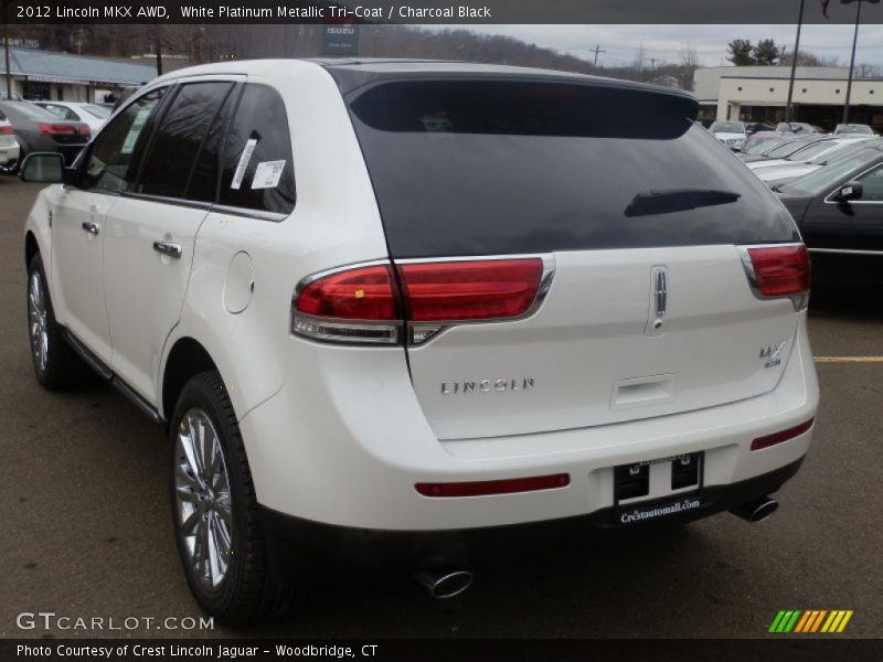 White Platinum Metallic Tri-Coat / Charcoal Black 2012 Lincoln MKX AWD