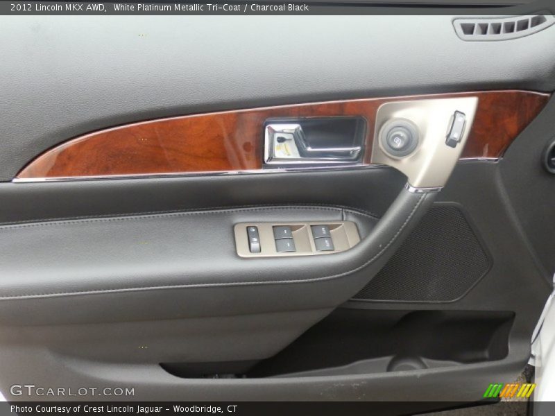 White Platinum Metallic Tri-Coat / Charcoal Black 2012 Lincoln MKX AWD