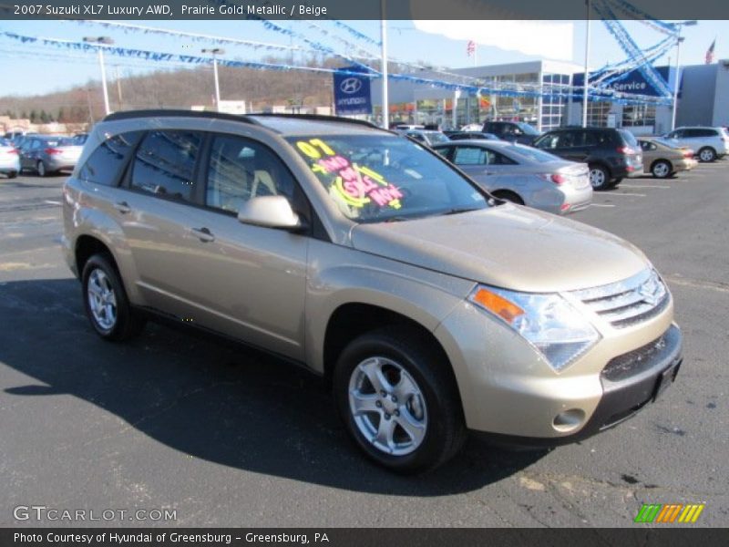 Prairie Gold Metallic / Beige 2007 Suzuki XL7 Luxury AWD