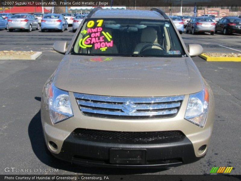 Prairie Gold Metallic / Beige 2007 Suzuki XL7 Luxury AWD