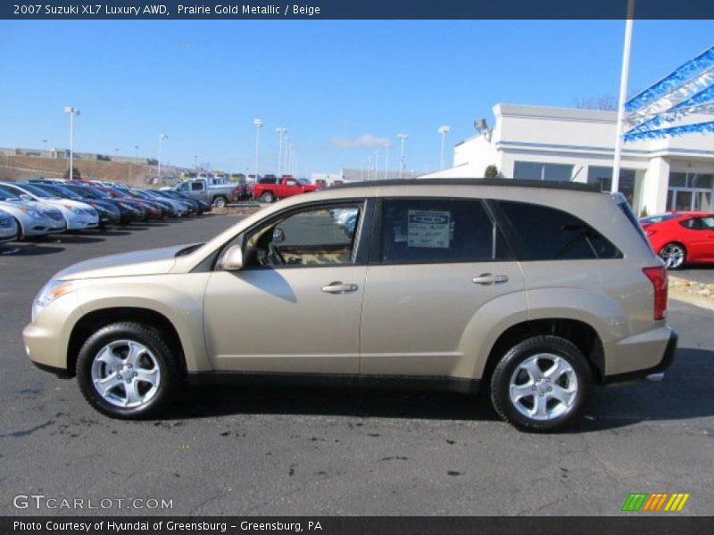 Prairie Gold Metallic / Beige 2007 Suzuki XL7 Luxury AWD