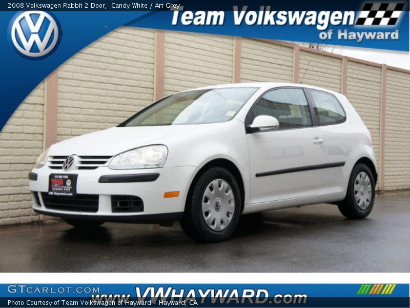 Candy White / Art Grey 2008 Volkswagen Rabbit 2 Door