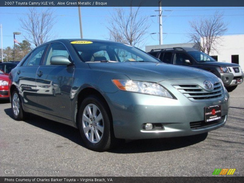 Aloe Green Metallic / Bisque 2007 Toyota Camry XLE V6