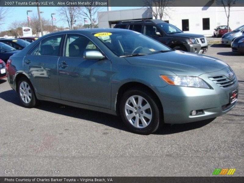 Aloe Green Metallic / Bisque 2007 Toyota Camry XLE V6