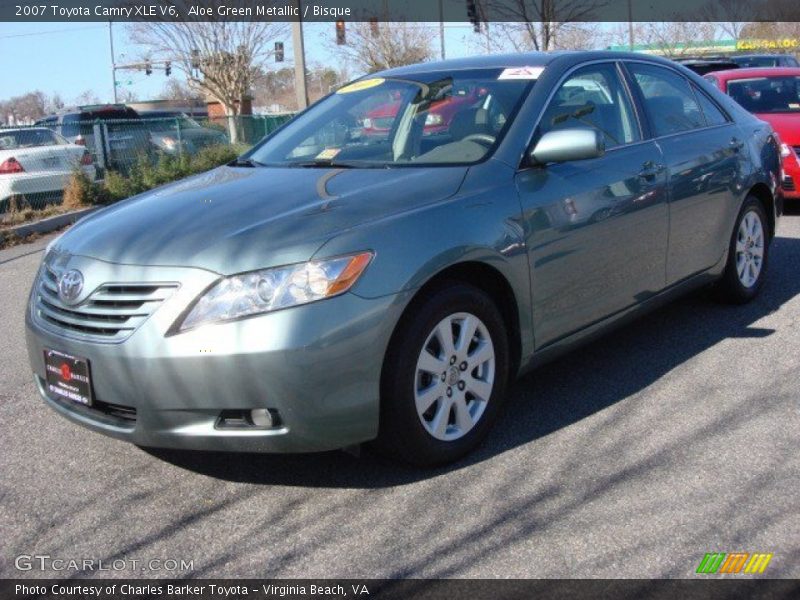 Aloe Green Metallic / Bisque 2007 Toyota Camry XLE V6