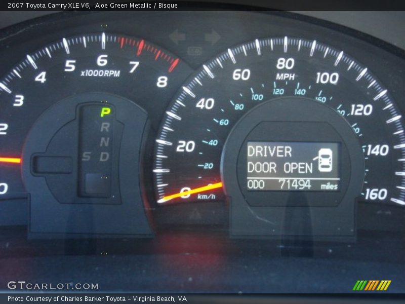 Aloe Green Metallic / Bisque 2007 Toyota Camry XLE V6