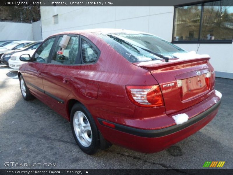 Crimson Dark Red / Gray 2004 Hyundai Elantra GT Hatchback