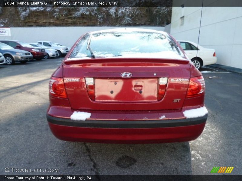 Crimson Dark Red / Gray 2004 Hyundai Elantra GT Hatchback