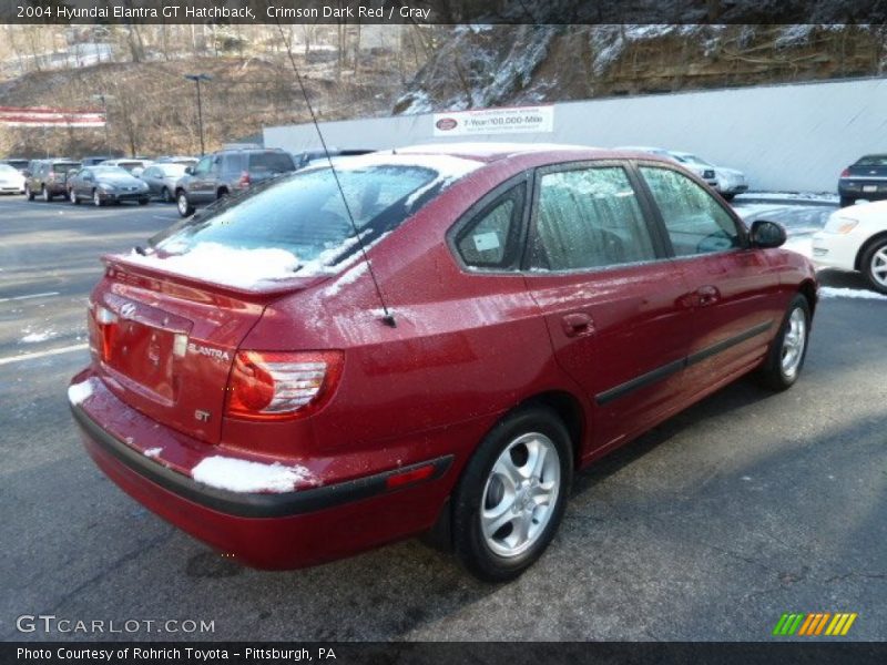 Crimson Dark Red / Gray 2004 Hyundai Elantra GT Hatchback