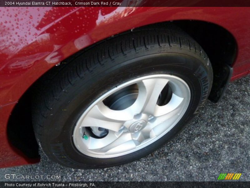 Crimson Dark Red / Gray 2004 Hyundai Elantra GT Hatchback