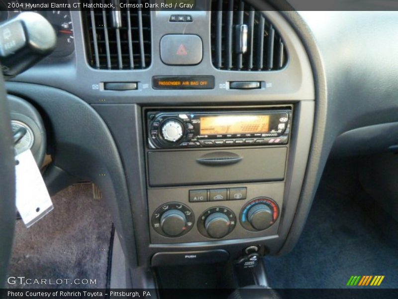 Crimson Dark Red / Gray 2004 Hyundai Elantra GT Hatchback