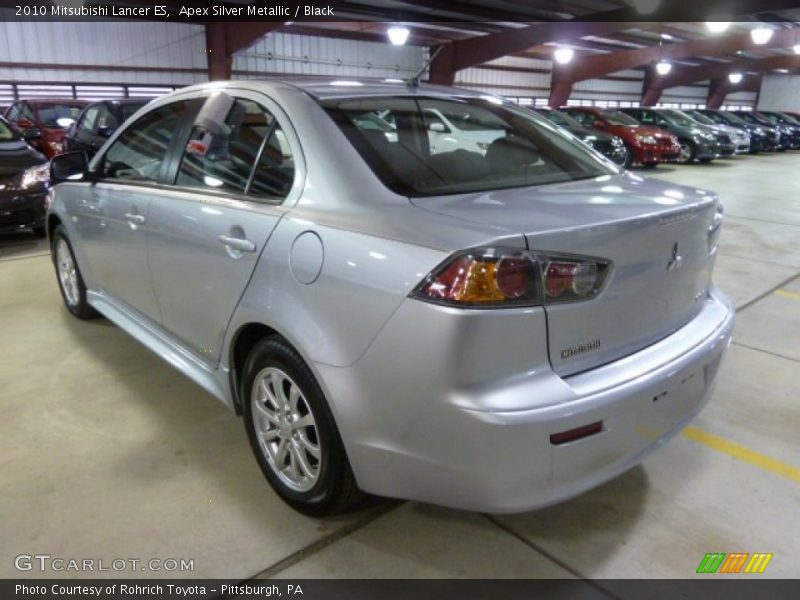 Apex Silver Metallic / Black 2010 Mitsubishi Lancer ES