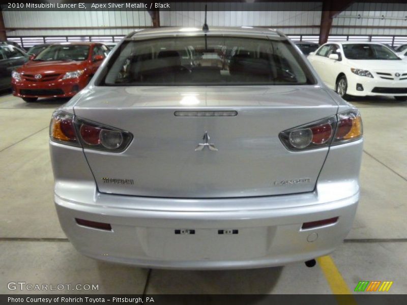 Apex Silver Metallic / Black 2010 Mitsubishi Lancer ES