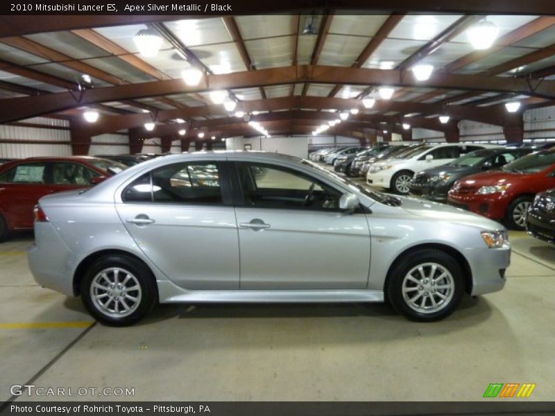 Apex Silver Metallic / Black 2010 Mitsubishi Lancer ES