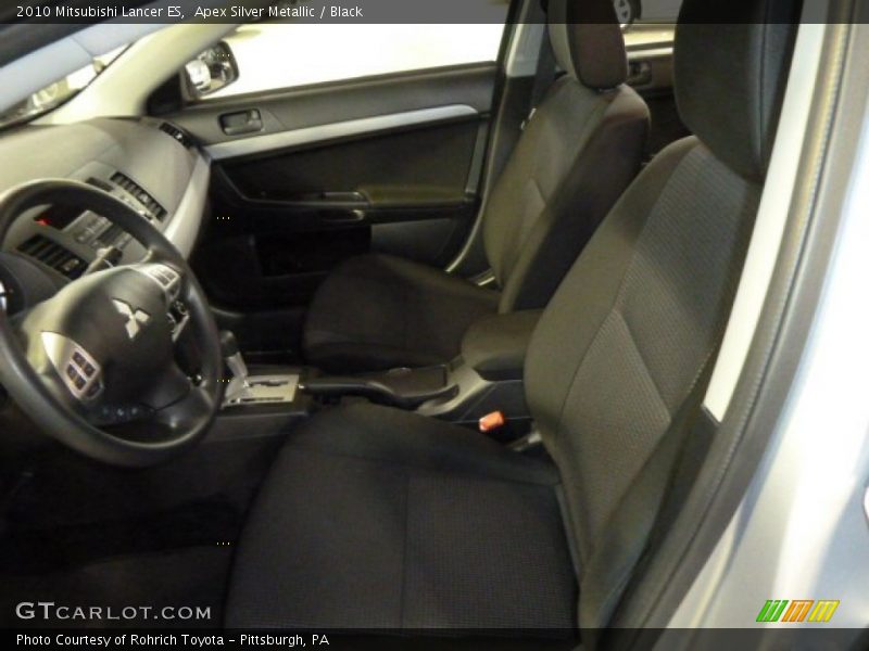 Apex Silver Metallic / Black 2010 Mitsubishi Lancer ES