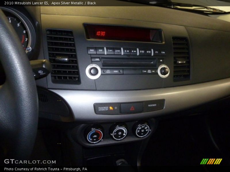 Apex Silver Metallic / Black 2010 Mitsubishi Lancer ES
