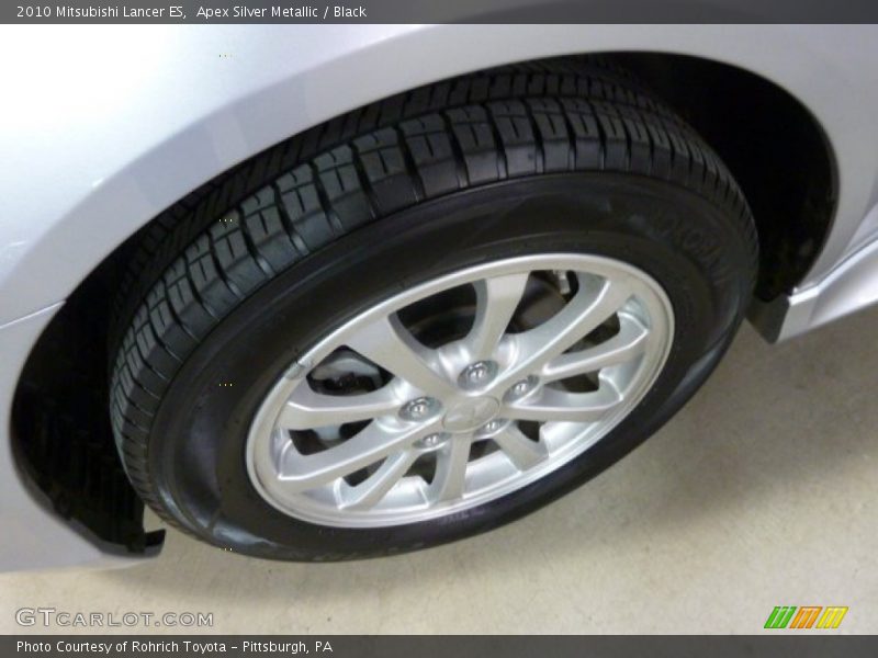 Apex Silver Metallic / Black 2010 Mitsubishi Lancer ES