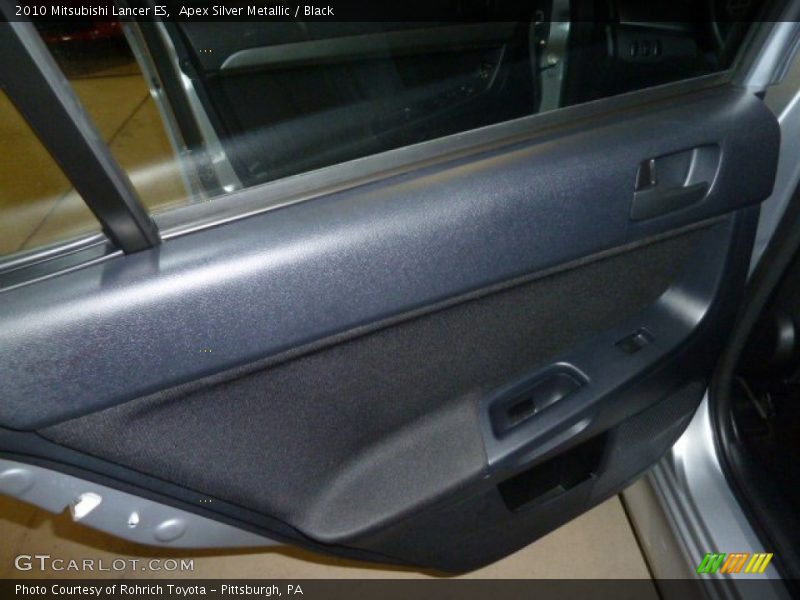 Apex Silver Metallic / Black 2010 Mitsubishi Lancer ES