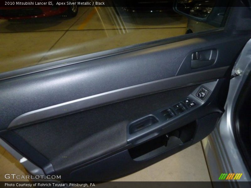 Apex Silver Metallic / Black 2010 Mitsubishi Lancer ES