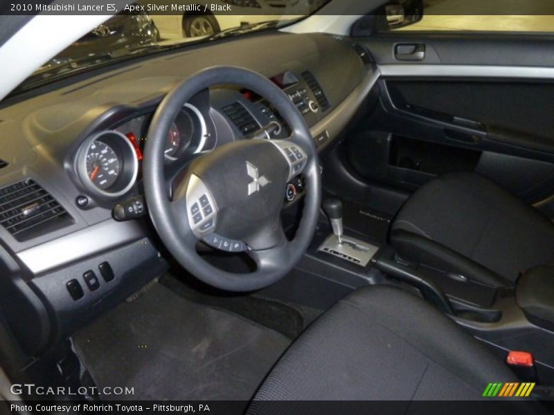 Apex Silver Metallic / Black 2010 Mitsubishi Lancer ES