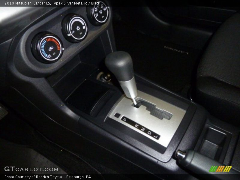 Apex Silver Metallic / Black 2010 Mitsubishi Lancer ES