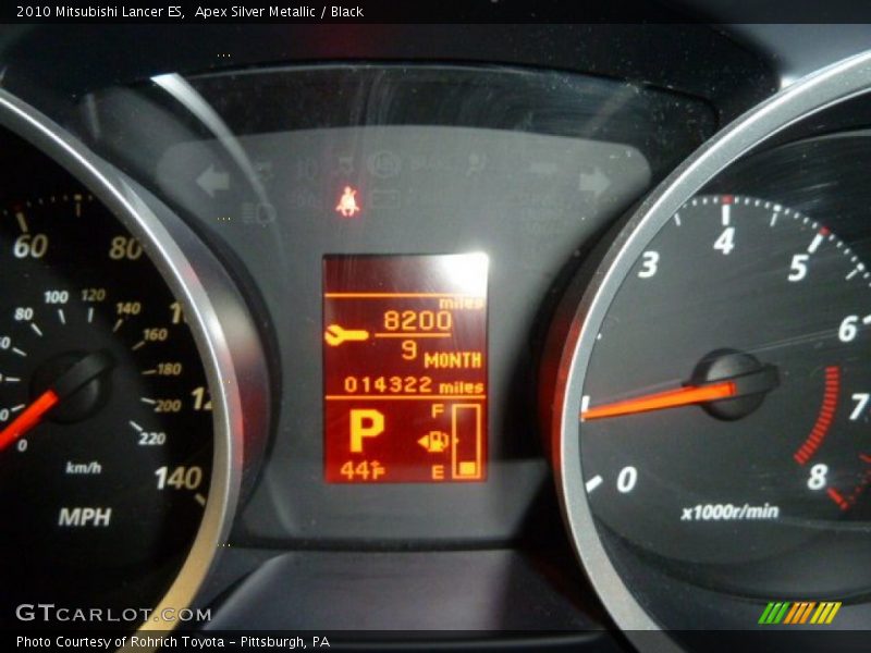 Apex Silver Metallic / Black 2010 Mitsubishi Lancer ES