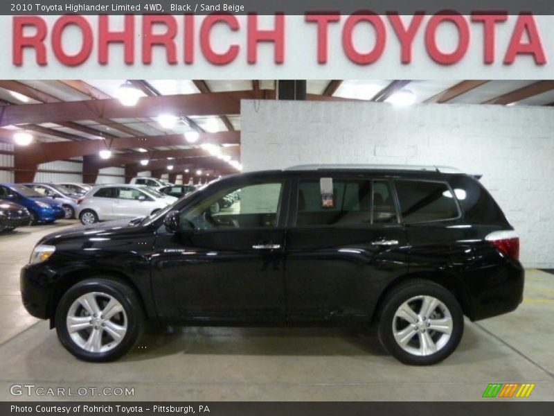 Black / Sand Beige 2010 Toyota Highlander Limited 4WD