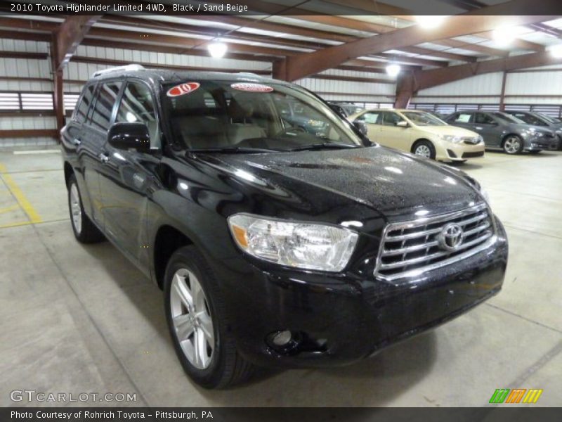 Black / Sand Beige 2010 Toyota Highlander Limited 4WD