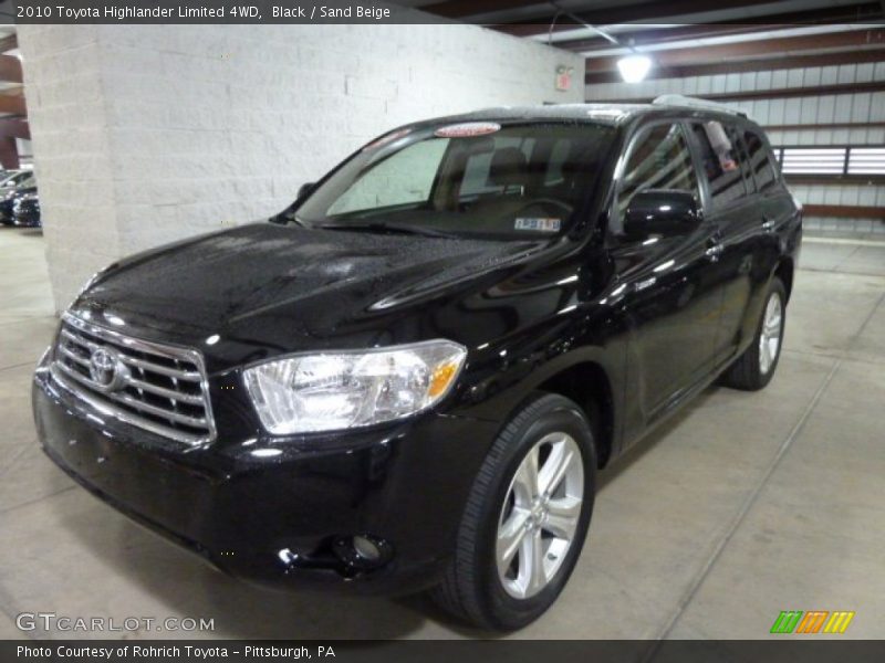 Black / Sand Beige 2010 Toyota Highlander Limited 4WD
