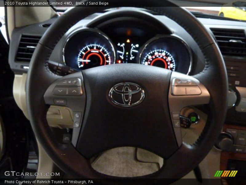 Black / Sand Beige 2010 Toyota Highlander Limited 4WD