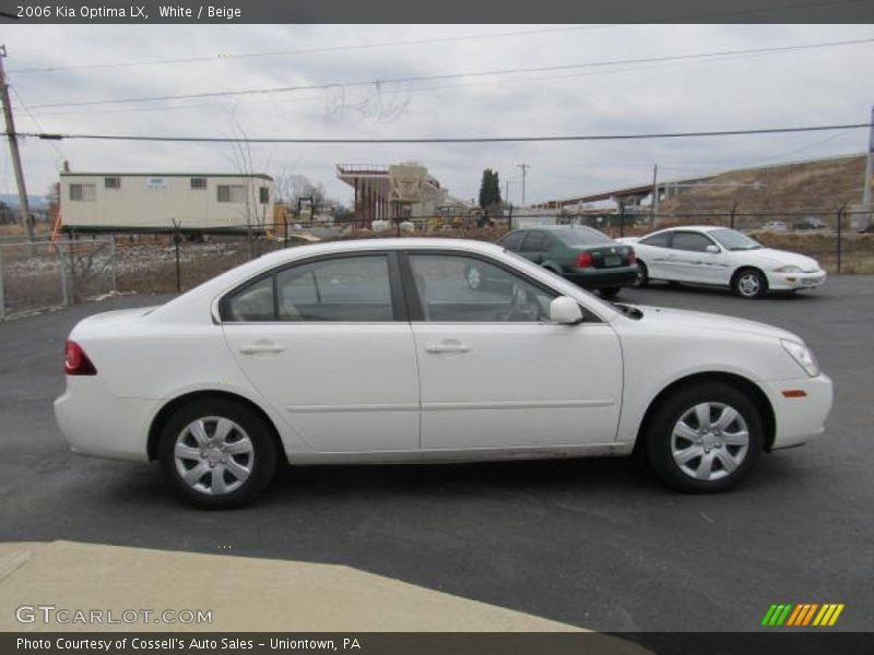 White / Beige 2006 Kia Optima LX