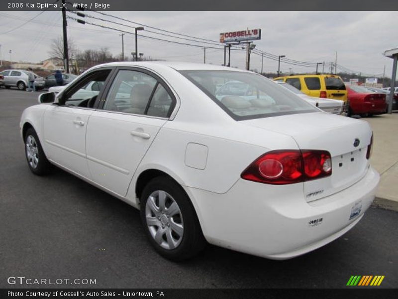 White / Beige 2006 Kia Optima LX