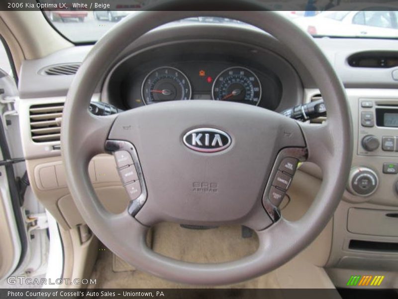 White / Beige 2006 Kia Optima LX