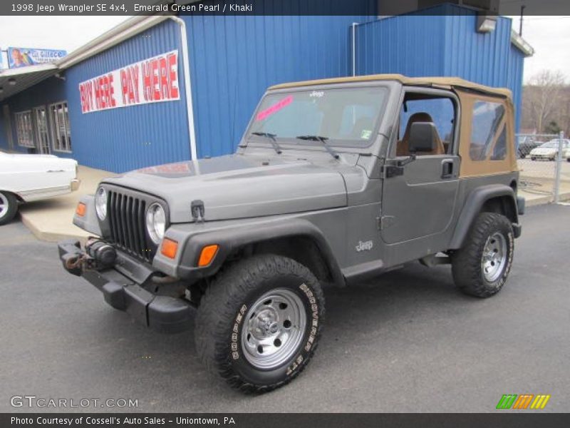 Emerald Green Pearl / Khaki 1998 Jeep Wrangler SE 4x4