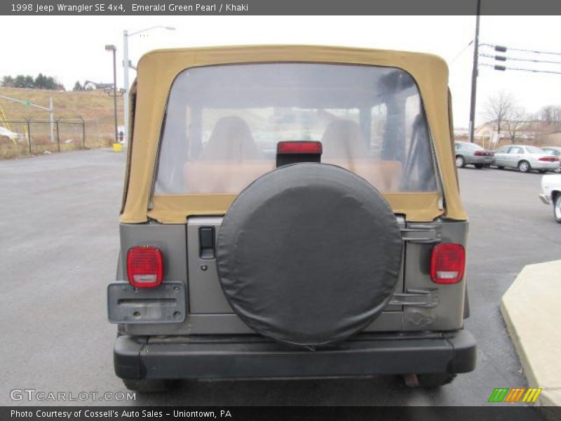Emerald Green Pearl / Khaki 1998 Jeep Wrangler SE 4x4