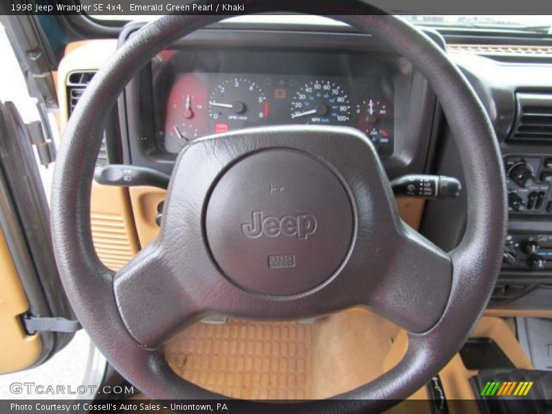 Emerald Green Pearl / Khaki 1998 Jeep Wrangler SE 4x4