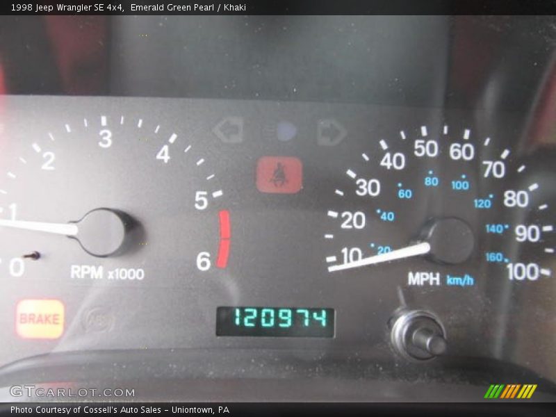 Emerald Green Pearl / Khaki 1998 Jeep Wrangler SE 4x4