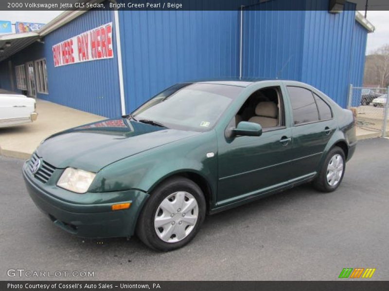 Bright Green Pearl / Beige 2000 Volkswagen Jetta GLS Sedan