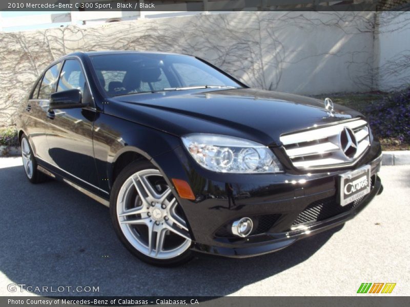 Black / Black 2010 Mercedes-Benz C 300 Sport