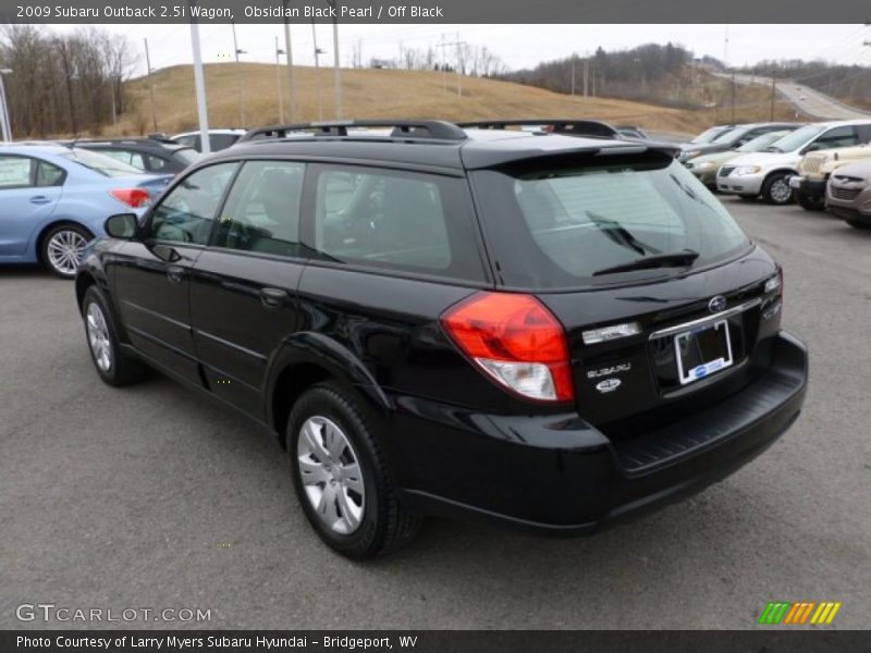 Obsidian Black Pearl / Off Black 2009 Subaru Outback 2.5i Wagon