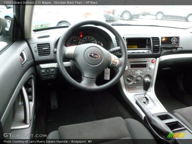 Obsidian Black Pearl / Off Black 2009 Subaru Outback 2.5i Wagon