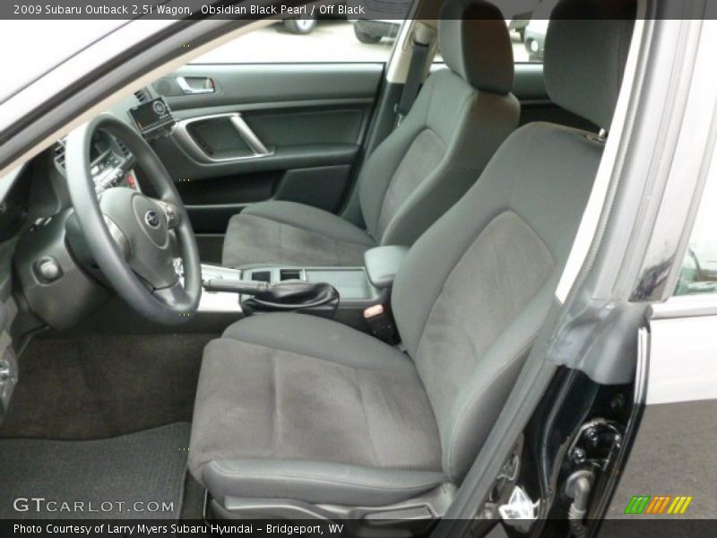 Obsidian Black Pearl / Off Black 2009 Subaru Outback 2.5i Wagon