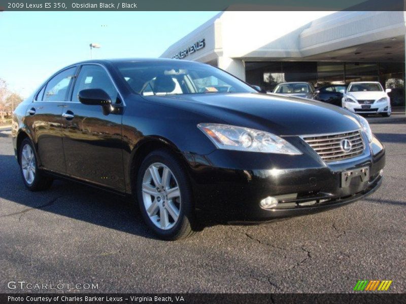 Obsidian Black / Black 2009 Lexus ES 350