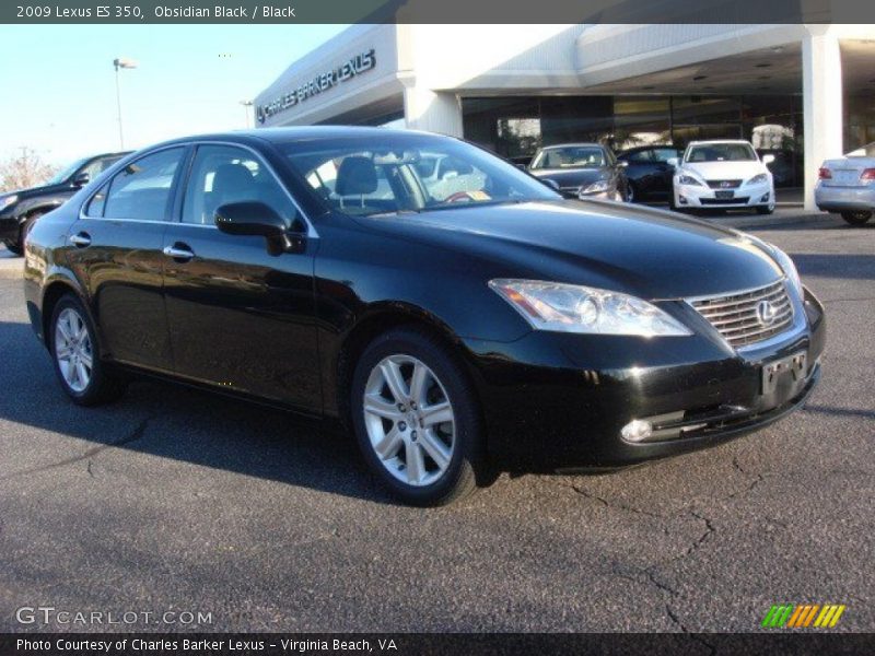 Obsidian Black / Black 2009 Lexus ES 350