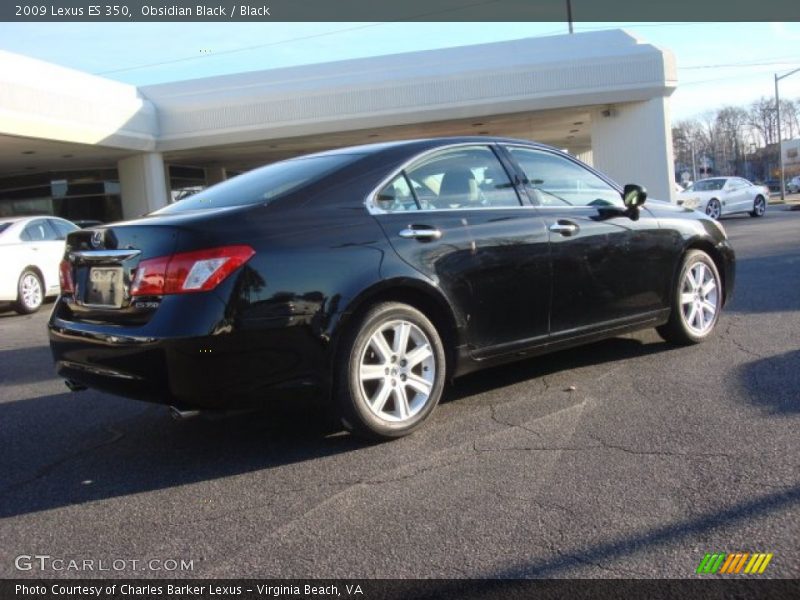 Obsidian Black / Black 2009 Lexus ES 350