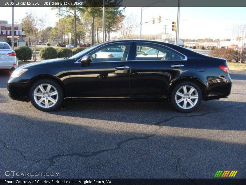 Obsidian Black / Black 2009 Lexus ES 350