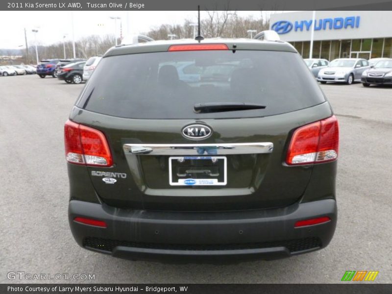 Tuscan Olive / Beige 2011 Kia Sorento LX AWD