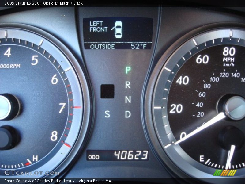 Obsidian Black / Black 2009 Lexus ES 350