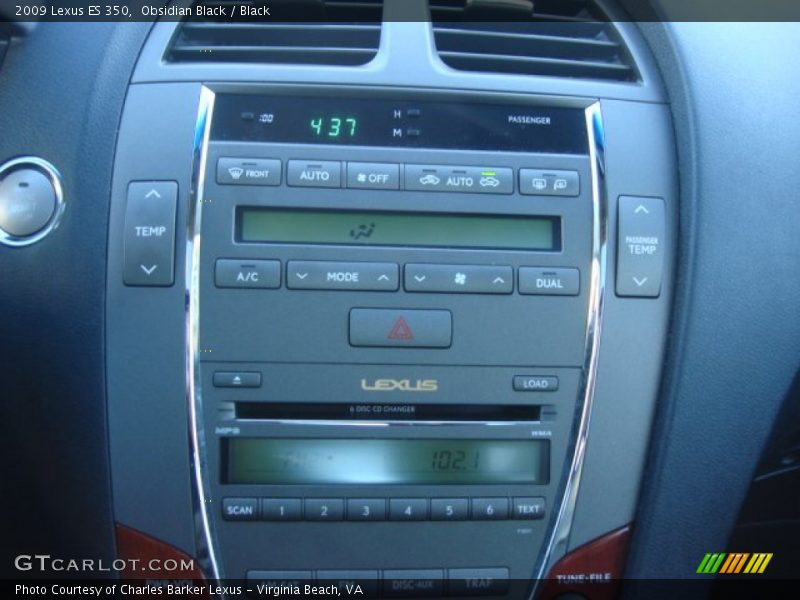 Obsidian Black / Black 2009 Lexus ES 350