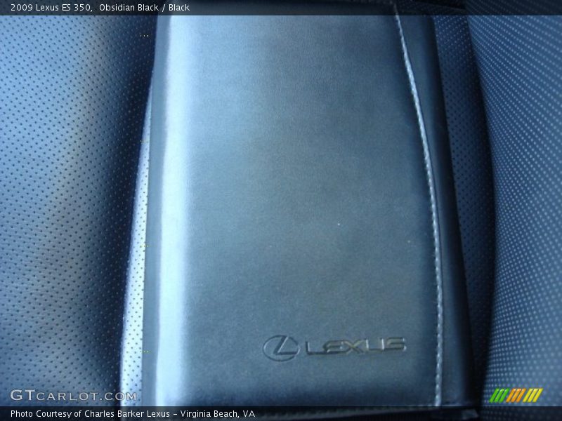Obsidian Black / Black 2009 Lexus ES 350